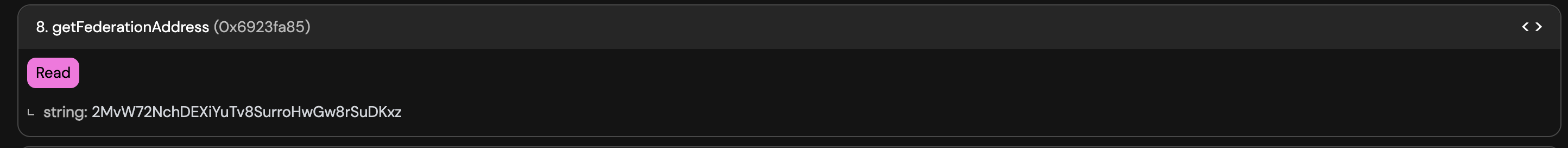 Get Federation Address